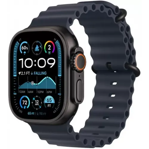 Умные часы Apple Watch Ultra 2 LTE 49 мм (титановый корпус, черный/темно-синий, ремешок из эластомера)