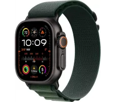Умные часы Apple Watch Ultra 2 LTE 49 мм (титановый корпус, черный/темно-зеленый, ремешок из полиэстера S)