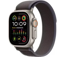 Умные часы Apple Watch Ultra 2 LTE 49 мм (титановый корпус, титановый/черно-синий, нейлоновый ремешок размера S/M)