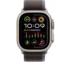 Умные часы Apple Watch Ultra 2 LTE 49 мм (титановый корпус, титановый/черно-синий, нейлоновый ремешок размера S/M)