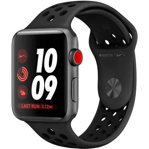 Умные часы Apple Watch Nike+ LTE 38mm Space Gray Aluminium Case with Anthracite/Black Nike Sport Band (MQL62)