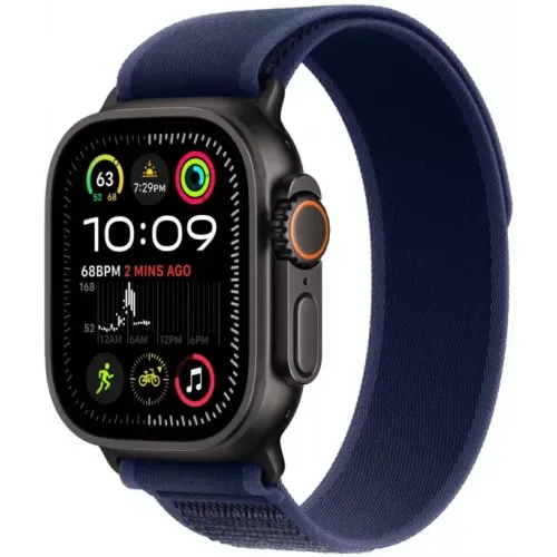 Умные часы Apple Watch Ultra 2 LTE 49 мм (титановый корпус, черный/синий, нейлоновый ремешок S/M)
