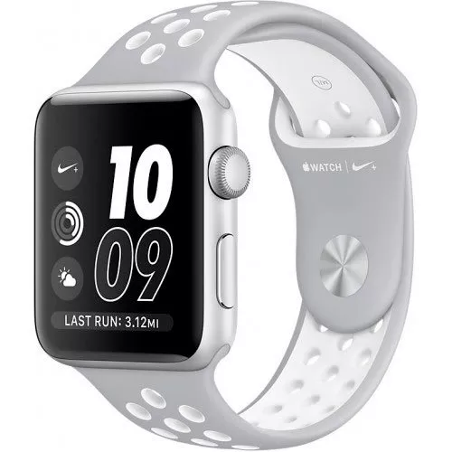 Умные часы Apple Watch Nike+ 42mm Silver with Flat Silver/White Nike Band (MNNT2)