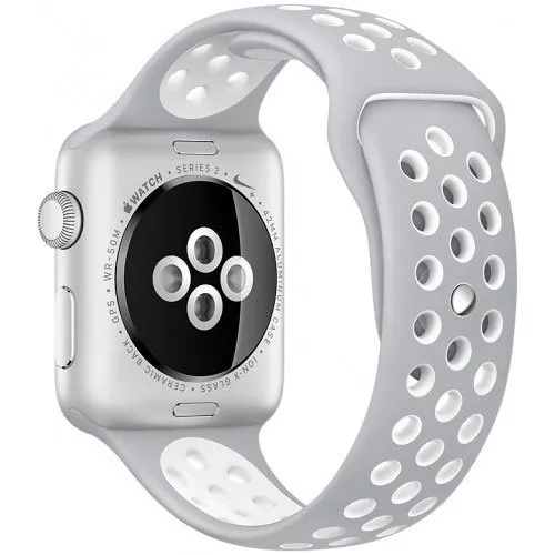 Умные часы Apple Watch Nike+ 42mm Silver with Flat Silver/White Nike Band (MNNT2)