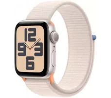 Умные часы Apple Watch SE 2 44 мм (алюминиевый корпус, звездный свет/звездный свет, нейлоновый ремешок)