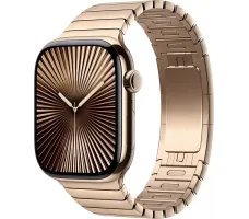 Умные часы Apple Watch Series 10 46 мм (титановый корпус, золотистый/золотитсый, стальной ремешок)