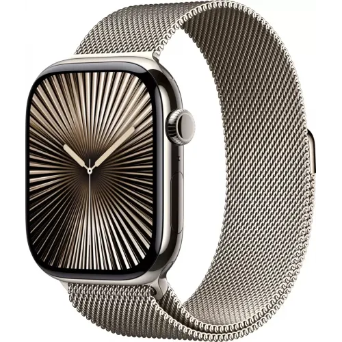 Умные часы Apple Watch Series 10 LTE 42 мм (титановый корпус, титановый/титановый, миланская петля M/L)