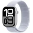 Умные часы Apple Watch Series 10 46 мм (алюминиевый корпус, серебристый/голубой, нейлоновый ремешок)