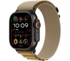 Умные часы Apple Watch Ultra 2 LTE 49 мм (титановый корпус, черный/бежевый, ремешок из полиэстера S)