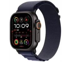 Умные часы Apple Watch Ultra 2 LTE 49 мм (титановый корпус, черный/темно-синий, ремешок из полиэстера S)