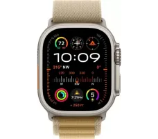 Умные часы Apple Watch Ultra 2 LTE 49 мм (титановый корпус, титановый/бежевый, ремешок из полиэстера L)