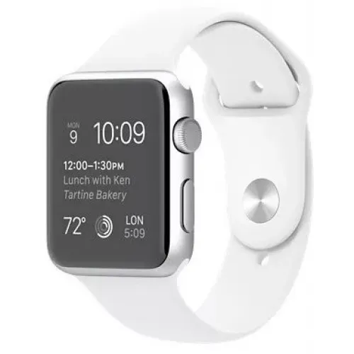 Умные часы Apple Watch Sport 42mm Silver with White Sport Band (MJ3N2)
