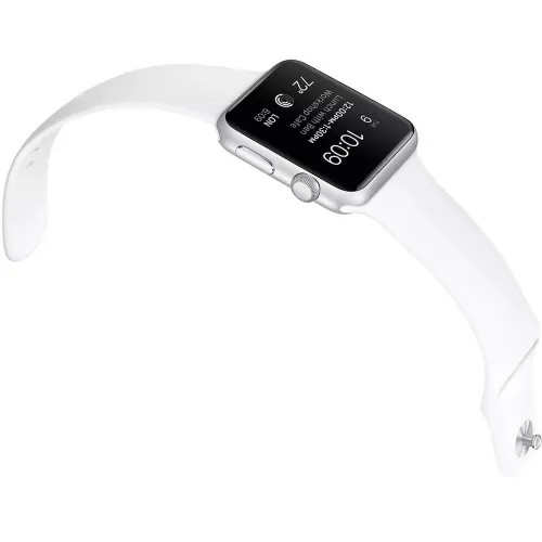 Умные часы Apple Watch Sport 42mm Silver with White Sport Band (MJ3N2)