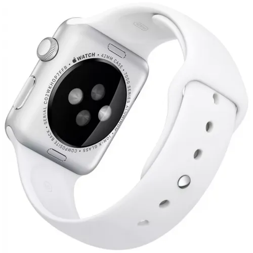 Умные часы Apple Watch Sport 42mm Silver with White Sport Band (MJ3N2)