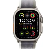 Умные часы Apple Watch Ultra 2 LTE 49 мм (титановый корпус, титановый/серо-зеленый, нейлоновый ремешок размера S/M)