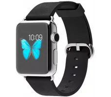 Умные часы Apple Watch 38mm Stainless Steel with Black Classic Buckle (MJ312)