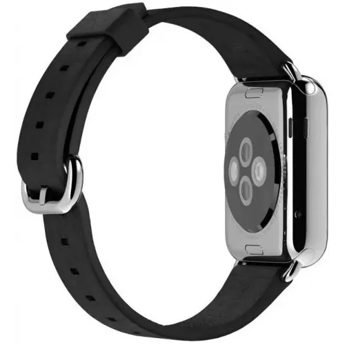 Умные часы Apple Watch 38mm Stainless Steel with Black Classic Buckle (MJ312)