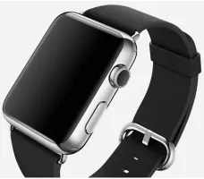 Умные часы Apple Watch 38mm Stainless Steel with Black Classic Buckle (MJ312)