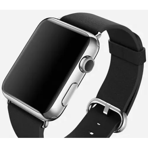 Умные часы Apple Watch 38mm Stainless Steel with Black Classic Buckle (MJ312)