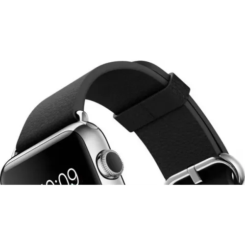 Умные часы Apple Watch 38mm Stainless Steel with Black Classic Buckle (MJ312)