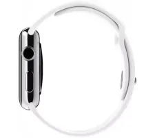 Умные часы Apple Watch 42mm Stainless Steel with White Sport Band (MJ3V2)
