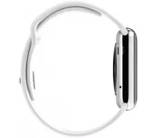 Умные часы Apple Watch 42mm Stainless Steel with White Sport Band (MJ3V2)