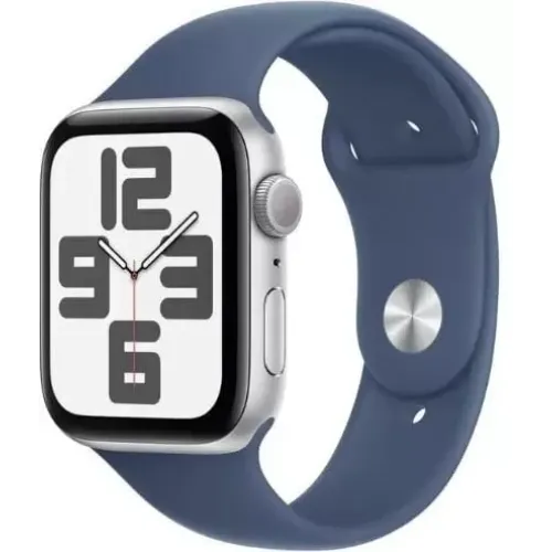 Умные часы Apple Watch SE 2 40 мм (алюминиевый корпус, серебристый/синий, спортивный силиконовый ремешок S/M)