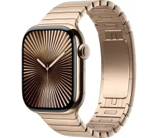 Умные часы Apple Watch Series 10 LTE 42 мм (титановый корпус, золотистый/золотистый, стальной ремешок)