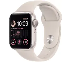 Умные часы Apple Watch SE 2 40 мм (алюминиевый корпус, звездный свет/звездный свет, спортивный силиконовый ремешок)