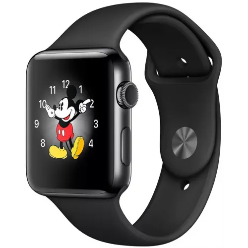 Умные часы Apple Watch Series 2 42mm Space Black Stainless Steel with Black Sport Band (MP4A2)