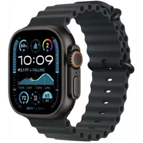 Умные часы Apple Watch Ultra 2 LTE 49 мм (титановый корпус, черный/черный, ремешок из эластомера)