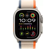 Умные часы Apple Watch Ultra 2 LTE 49 мм (титановый корпус, титановый/бежево-оранжевый, нейлоновый ремешок размера S/M)