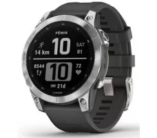 Умные часы Garmin Fenix 7 Solar 47 мм (серебристый/графитовый)
