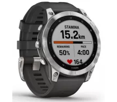 Умные часы Garmin Fenix 7 Solar 47 мм (серебристый/графитовый)