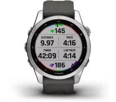 Умные часы Garmin Fenix 7S 42 мм (серебристый/графитовый)