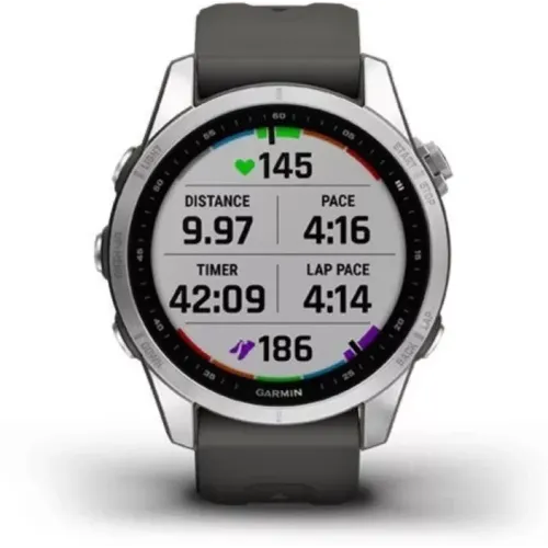 Умные часы Garmin Fenix 7S 42 мм (серебристый/графитовый)