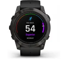 Умные часы Garmin Epix Pro Gen 2 Sapphire 47 мм (карбоново-серый титан/черный, с кожаным и силиконовым ремешками)
