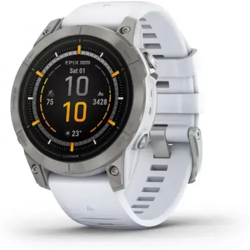 Умные часы Garmin Epix Pro Gen 2 Sapphire 47 мм (титан/белый камень)