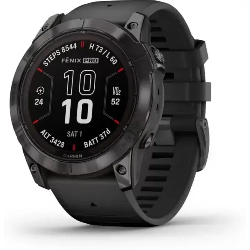 Умные часы Garmin Fenix 7X Pro Sapphire Solar (карбоново-серый титан/черный)