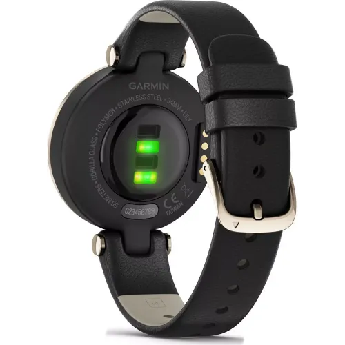 Умные часы Garmin Lily (кремово-золотистый, черный/кожаный ремешок)