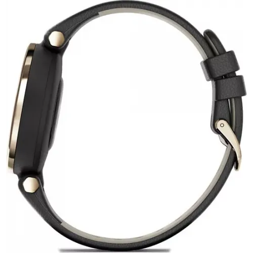 Умные часы Garmin Lily (кремово-золотистый, черный/кожаный ремешок)