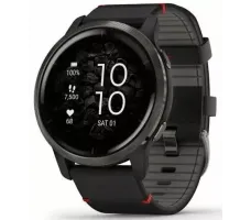 Умные часы Garmin Venu 2 (нержавеющая сталь/черный кожаный)