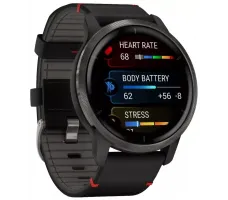 Умные часы Garmin Venu 2 (нержавеющая сталь/черный кожаный)