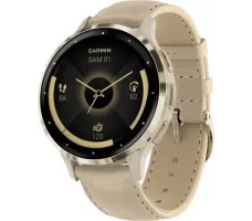 Умные часы Garmin Venu 3S (френч-грей, с кожаным ремешком)