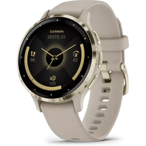 Умные часы Garmin Venu 3S (френч-грей, с силиконовым ремешком)