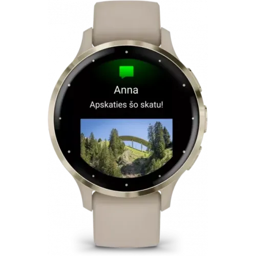 Умные часы Garmin Venu 3S (френч-грей, с силиконовым ремешком)