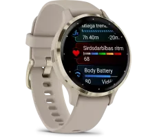 Умные часы Garmin Venu 3S (френч-грей, с силиконовым ремешком)