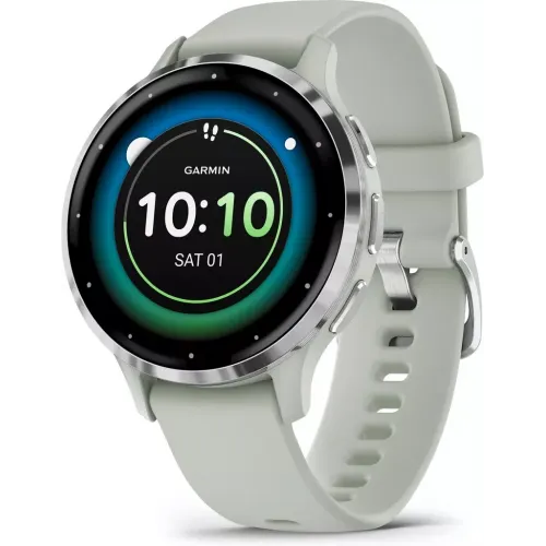 Умные часы Garmin Venu 3S (шалфей, с силиконовым ремешком)