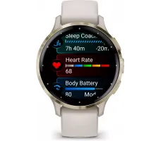 Умные часы Garmin Venu 3S (слоновая кость, с силиконовым ремешком)