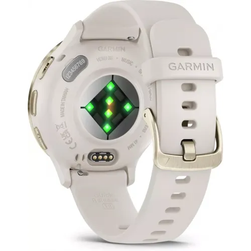Умные часы Garmin Venu 3S (слоновая кость, с силиконовым ремешком)